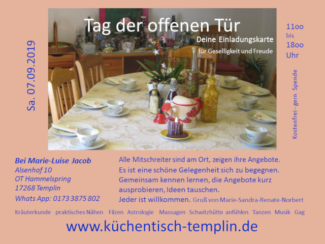 aktueller Flyer zum Tag der offenen Tür (Norbert Lehmann)